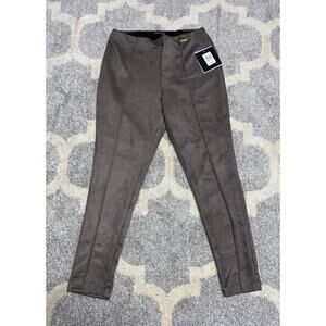 NWT Halston $89 size Small Taupe Brown Elastic Waist Velvety Soft Pants